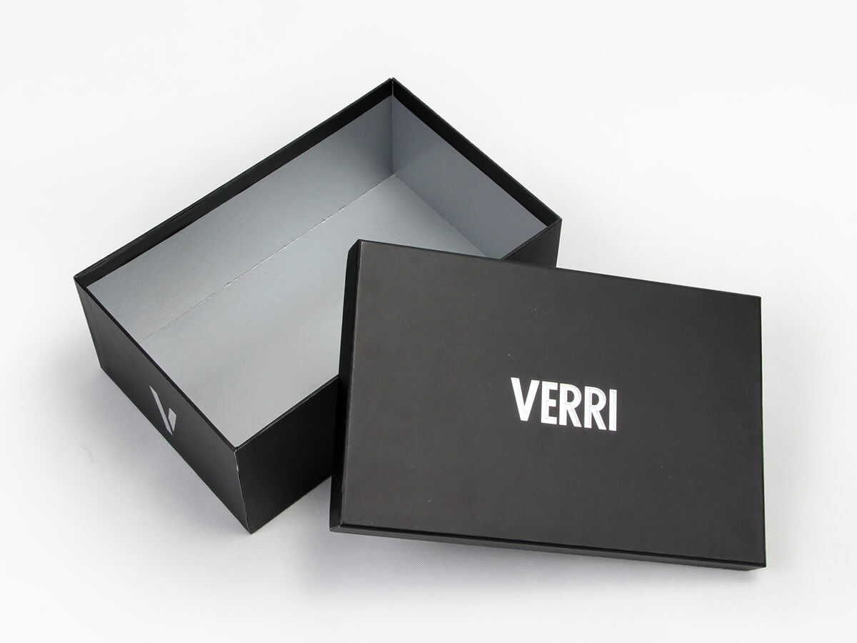 Premium Embossing Black Paper Shoe Box - Newstep