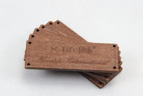 Wooden Label Tag with Debossing Logo