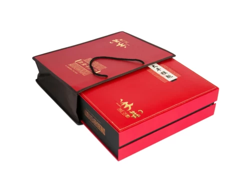 Black Tee Gift Packaging Box and Shopping Bag Set
