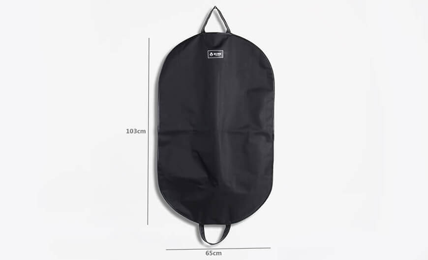 600D Nylon and Leather Hemming Garment Suit Carry On Bag Size