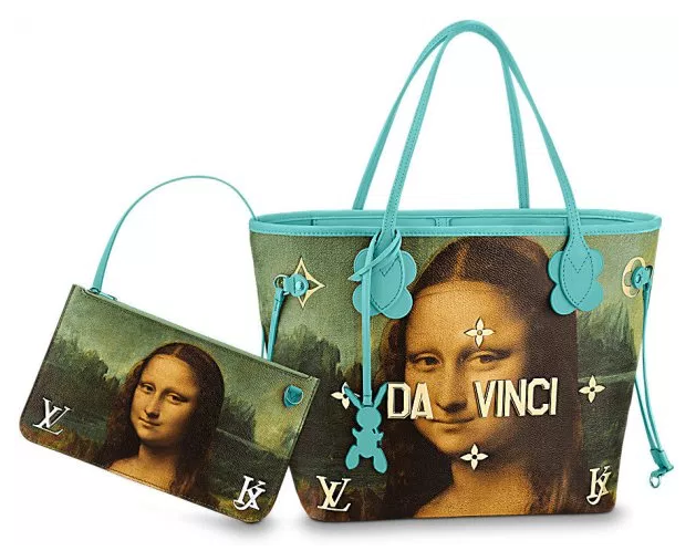 Custom Painted Authentic Louis Vuitton Speedy bag, with Mona Lisa