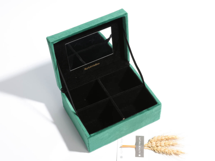 Co-branded Mini Velvet Jewelry Boxes Storage Case