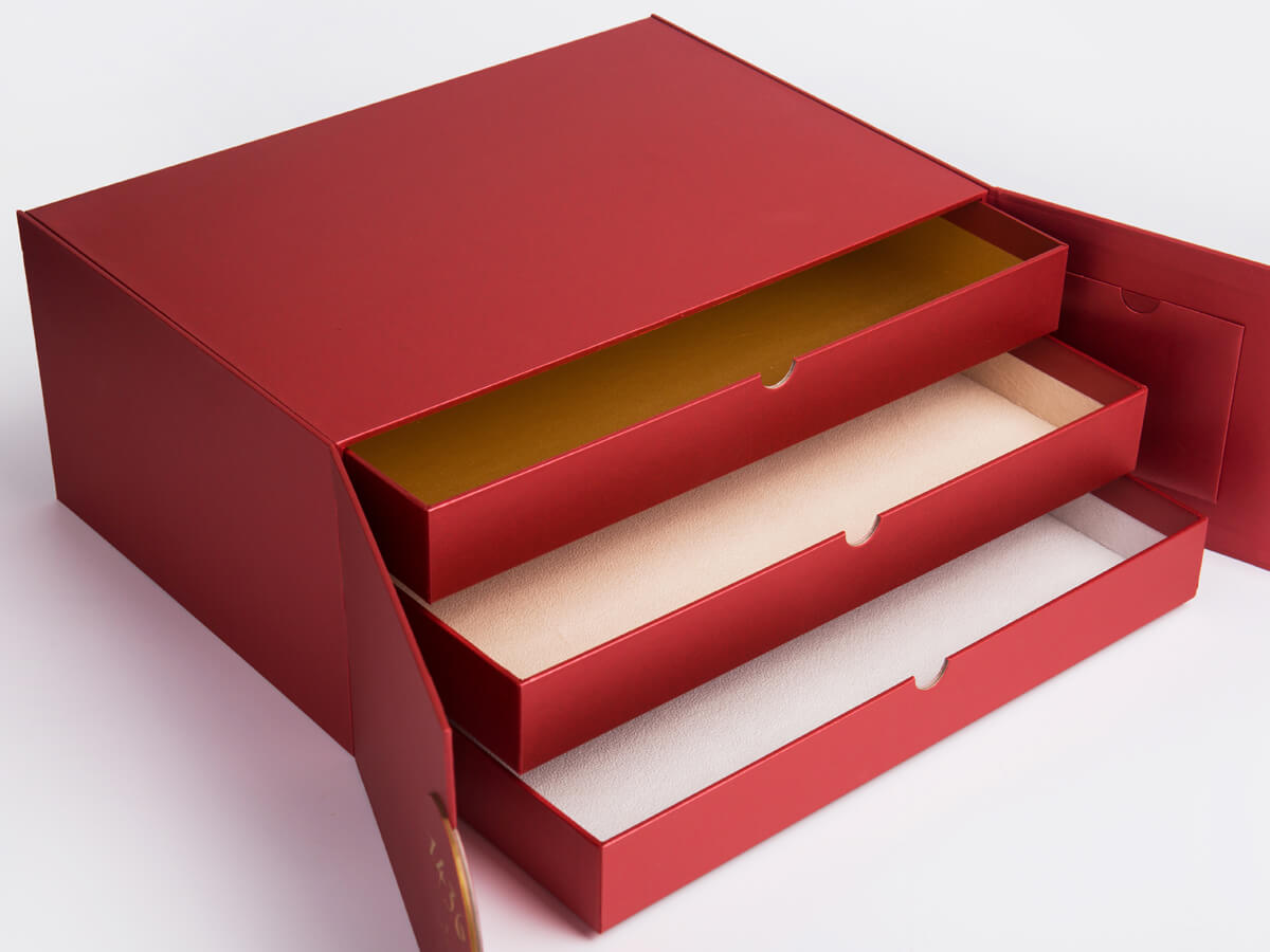 Three Layer Calendar Gift Box Jewelry and Scarf Set