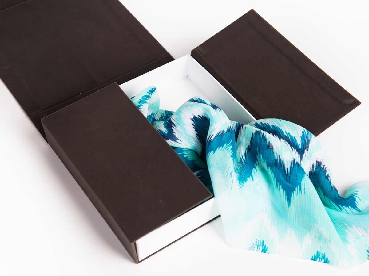 Luxury Silk Scarf Gift Fabric Box