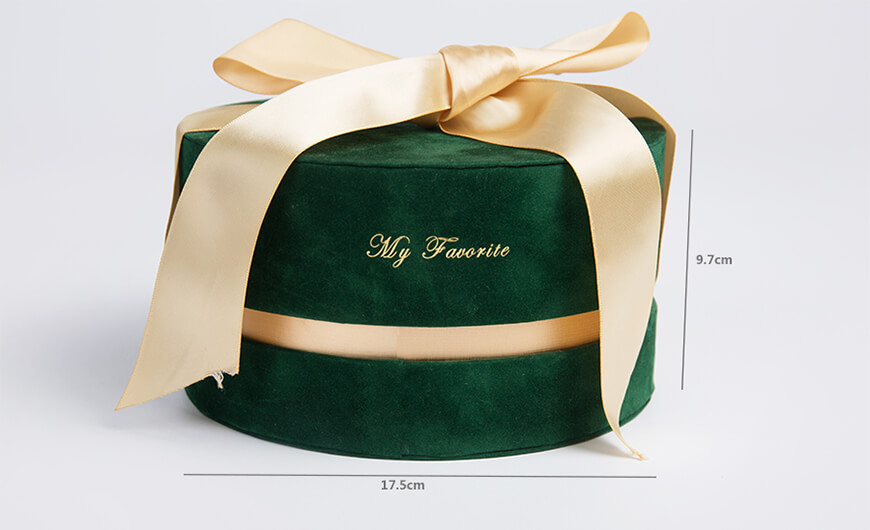 Luxury Gift Packaging Flannel Rigid Cylinder Boxes Size