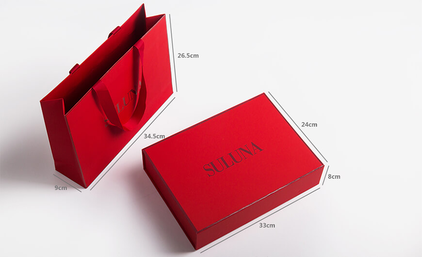 Luxury Underwear Soft Touch Paper Packaging Box and Bag Size