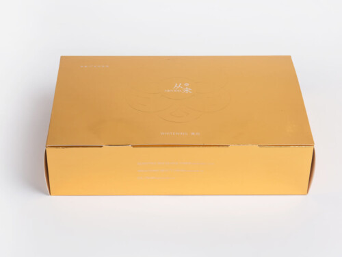 Gold Paper Card Skin Care Box