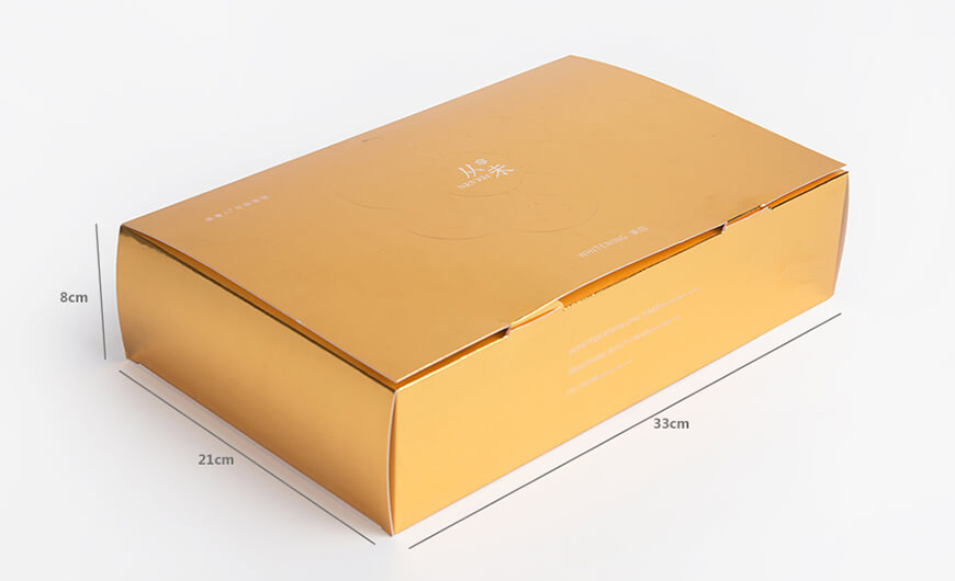 Gold Paper Card Skin Care Box Size