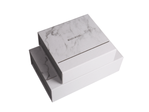 Marble Pattern Gift Packaging Folding Rigid Boxes