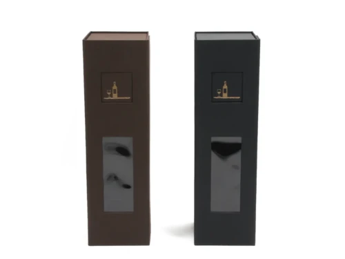 Luxury Single Bottle Wine Foldable Box with Window