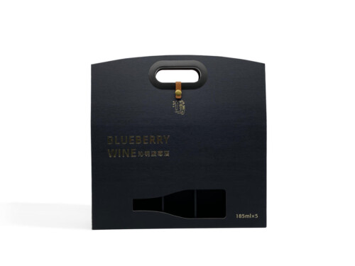 Luxury Wine Box with Punched Out Handle
