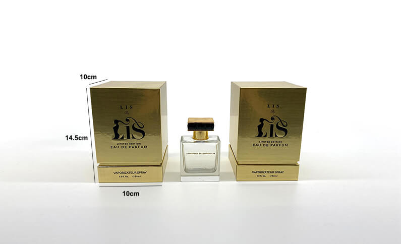Luxury Perfume Trapezoidal Base Box Three Dimensional Size