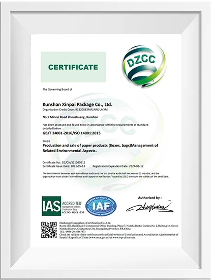 Newstep Packaging ISO-14001
