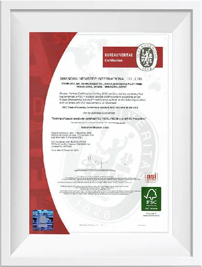 Newetep Packaging FSC Certification