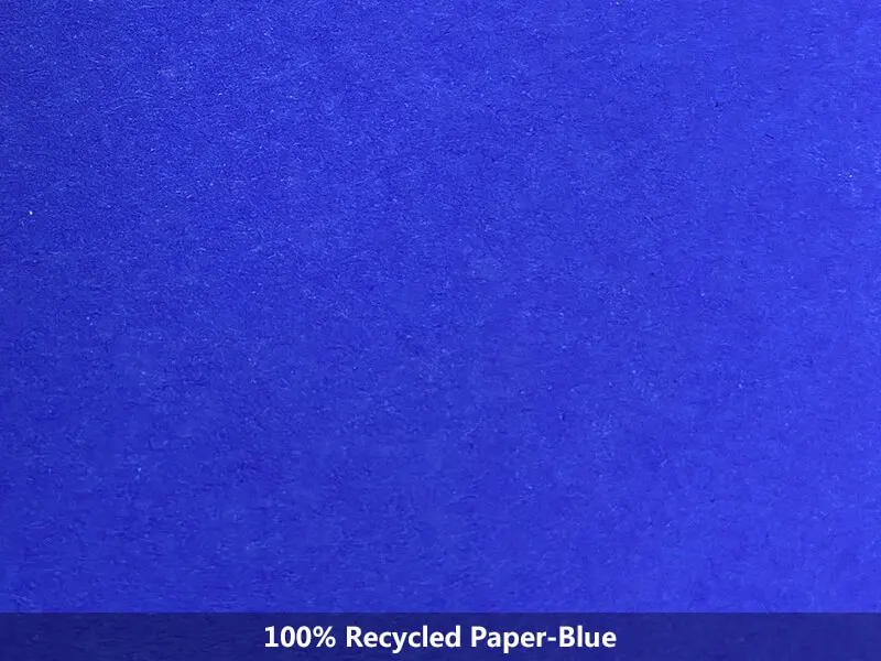 100% recycled paper-blue