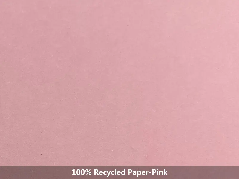 100% recycled paper-pink