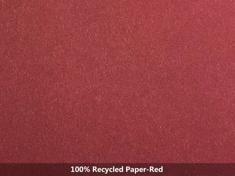 red100% recycled paper-