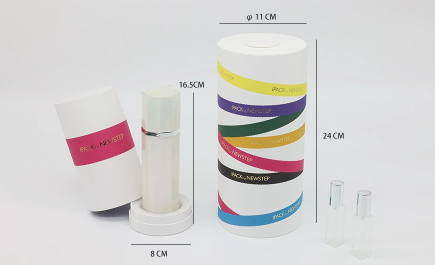 Cosmetic Essence & Perfume Cylinder Gift Box Size