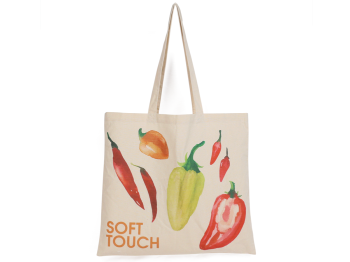 Pepper Vegetables Design Soft Cotton Tote Bag