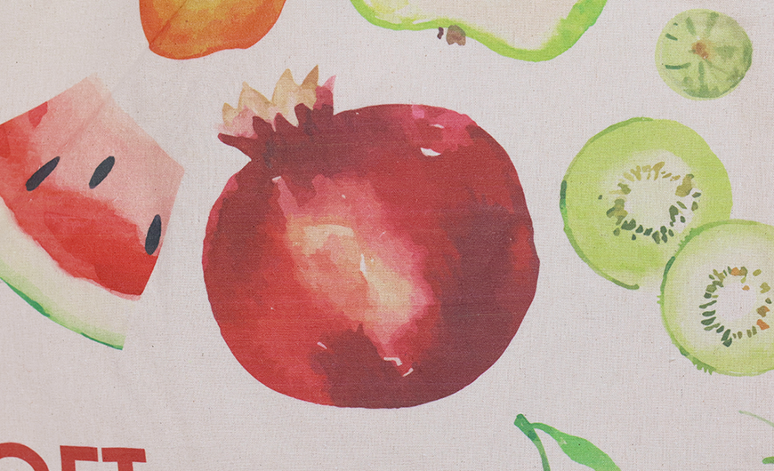 Soft Cotton Tote Bag Print Pomegranate
