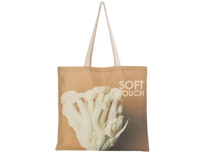 White Beech Mushrooms Design Cotton Tote Bag
