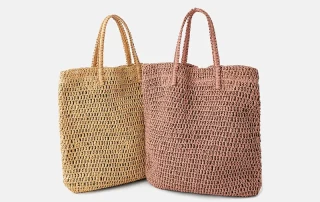 Woven Paper Straw Beach Handle Bag