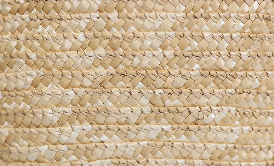 Wheat Straw Bag Weave Detail