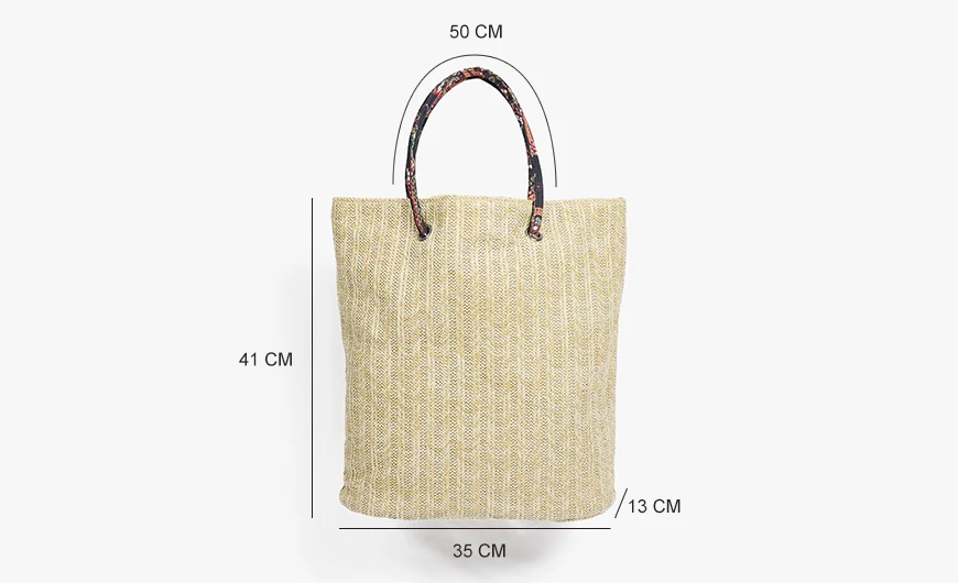 Woven Straw Bag Size
