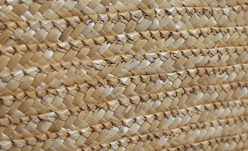 Wheat Straw Beach Bag Detail