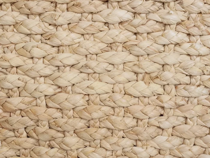 Straw Corn Husk Tote Bag Cross Weave Detail