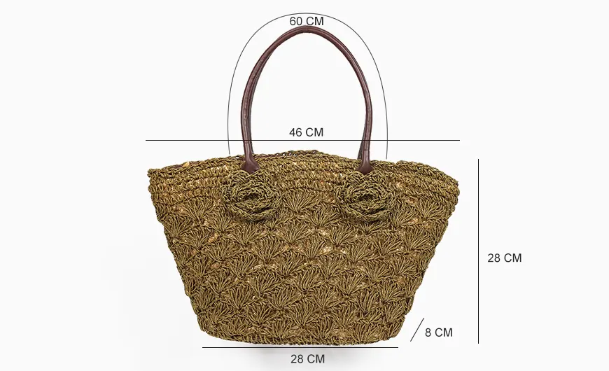 Double Layer of Paper Straw Bag Size