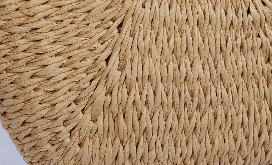 Paper Straw Beach Bag Cross Weave