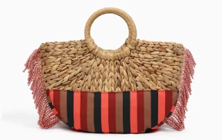 Straw Corn Husk Basket Thicker Polyester Cotton Tassel