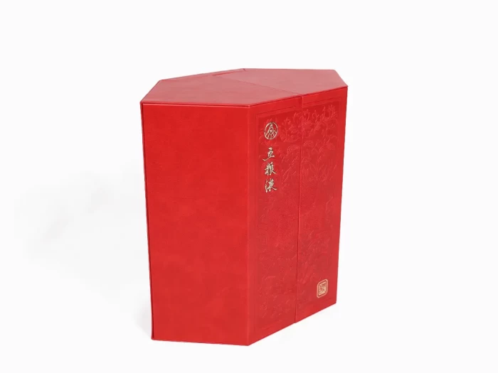 Luxury Hexagon Leather Box for 2 Spirits