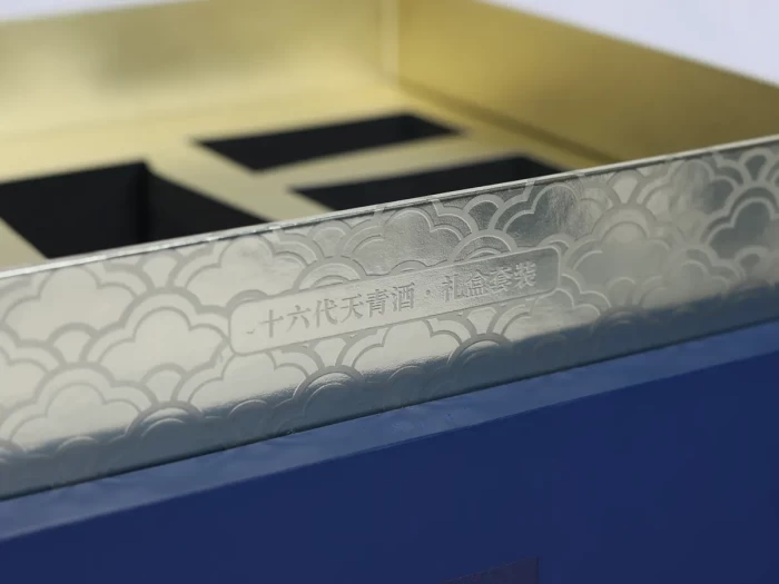 Open the Rise and Drawer Liquor Boxes Champagne Paper Embossing
