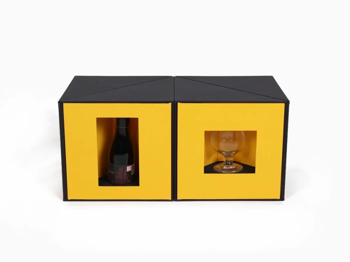 Blueberry Wine Glasses Boxes Open Way