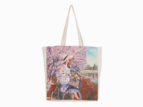 Rural Oil Painting Print 30% Recycled 240 GSM Cotton Bag
