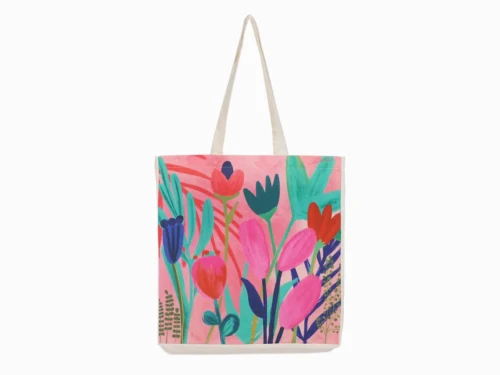 Botanical illustrations Print Organic Cotton Bag