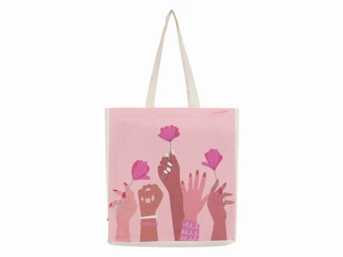 The Flower of Peace illustrations Organic Cotton Bag