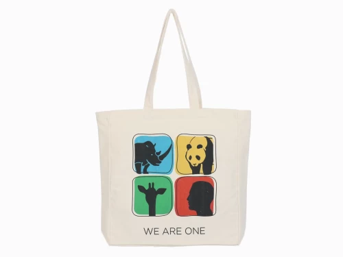 Protect Wildlife Print 30% Recycled 340 GSM Cotton Bag