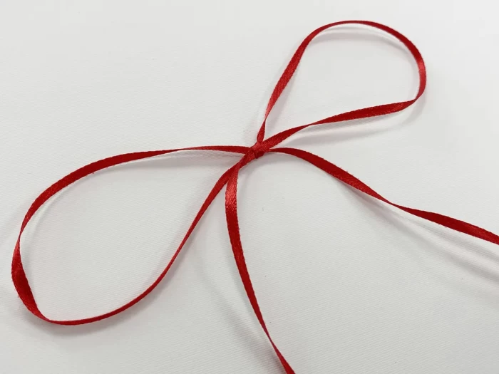 Small Red Ribbon Tie a Bow