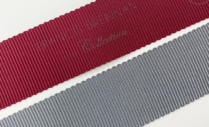 Grosgrain Ribbon Matte Logo Detail
