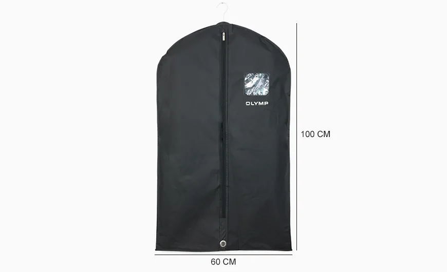 Black PEVA Garment Bag Size