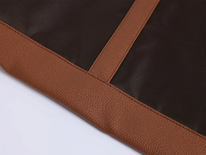 Luxury 840D Polyester Garment Bag Leather Detail