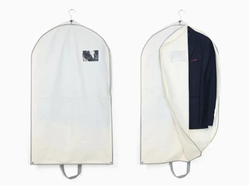 Milky PEVA Garment Bag with Side Zipper Closure
