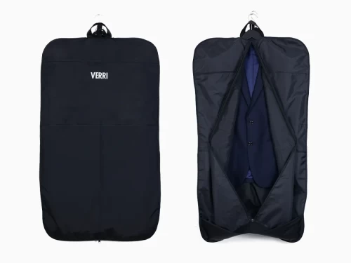 Black Garment Suit Bag with White Logo