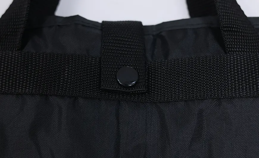 Black Polyester Garment Bag Snap Button Closure