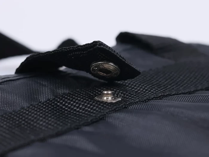 Black Polyester Garment Bag Snap Button Closure