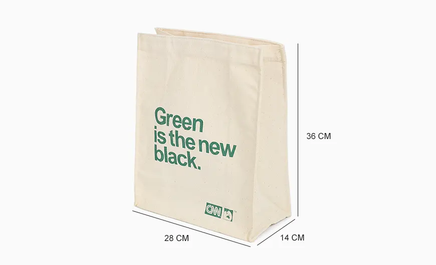 ECO-friendly Green Cotton Bag Size