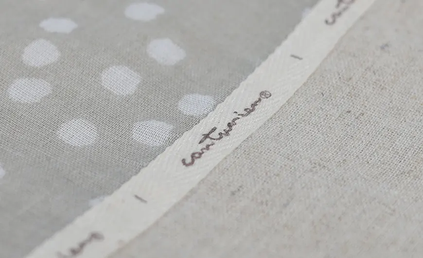 Beige Cotton Linen Drawstring Bag Screen Printing Logo